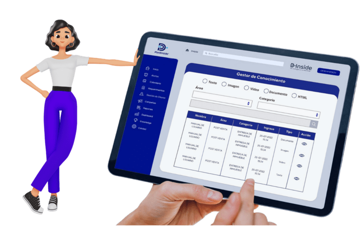 Knowledge PlanDinside Dashboard